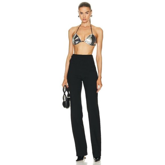 RTA Bralette Top in Mirror Medium New Womens Metallic Cropped Bra - Picture 4 of 13